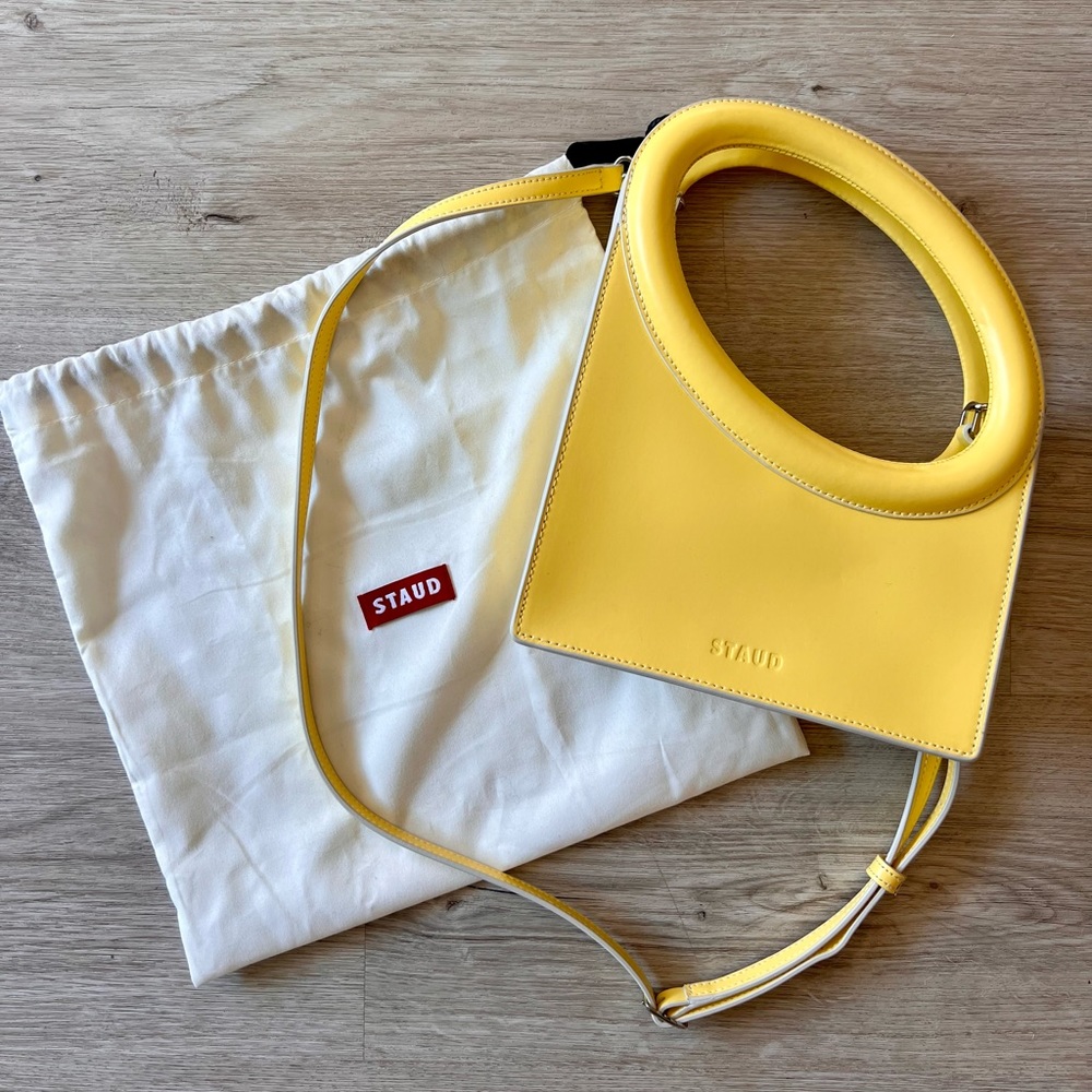 STAUD Limone Leather Handbag